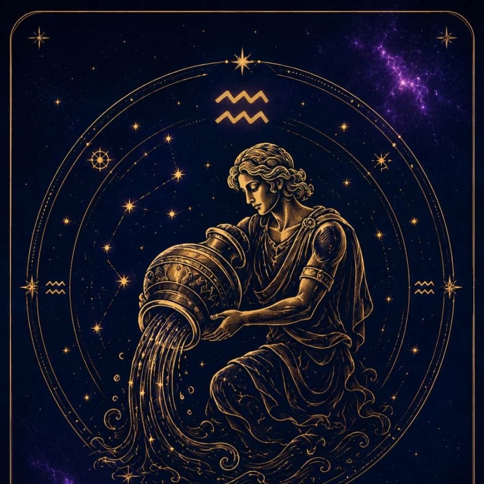 Водолей — зодиакальная карта Astrelia
