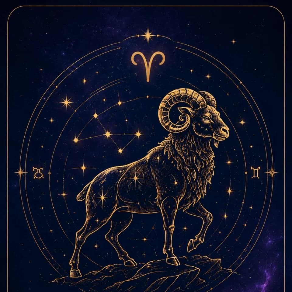 Овен — зодиакальная карта Astrelia