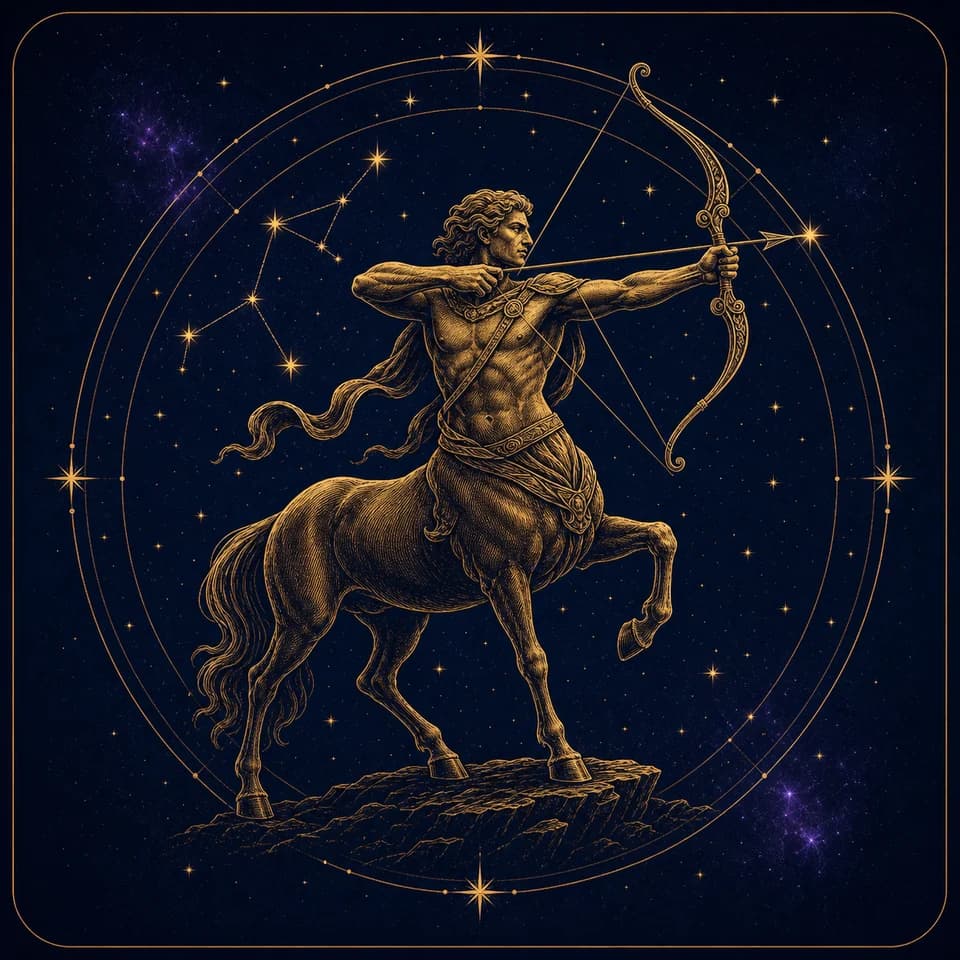 Стрелец — зодиакальная карта Astrelia