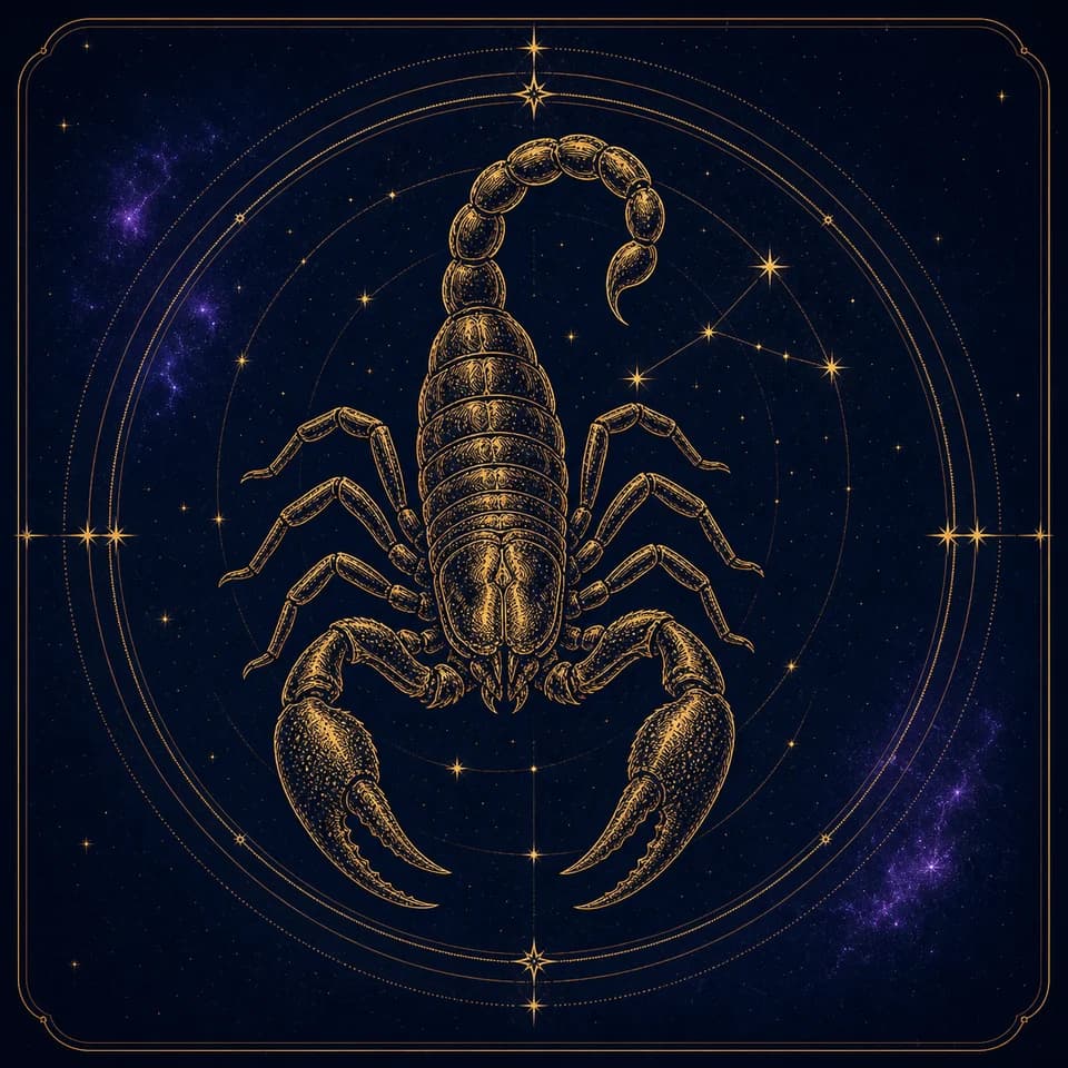 Скорпион — зодиакальная карта Astrelia
