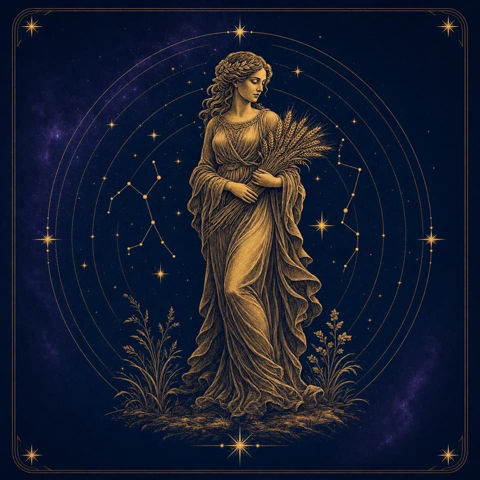 Дева — зодиакальная карта Astrelia